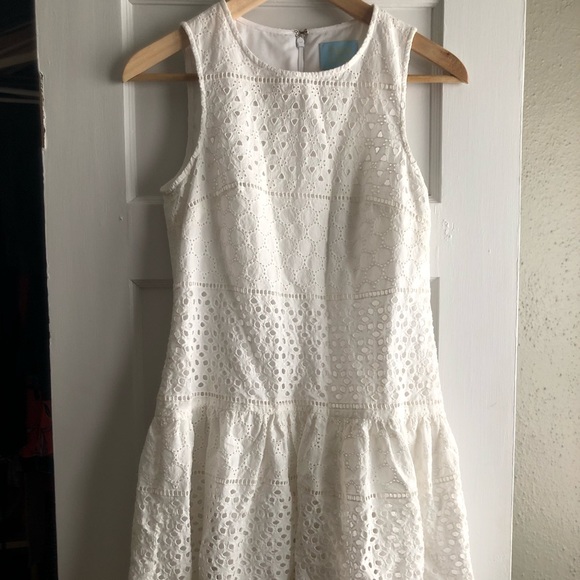 CeCe by Cynthia Steffe Drop Waist Eyelet Dress - Picture 3 of 4